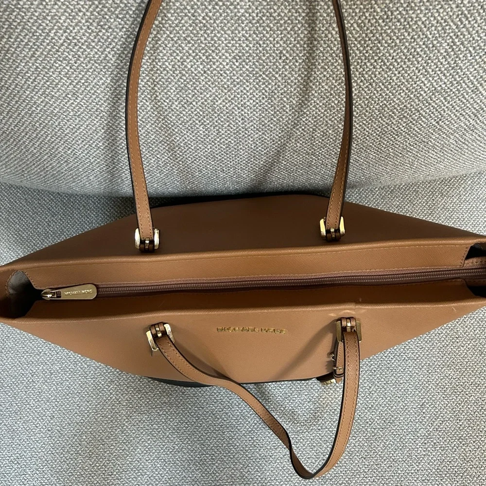 MICHAEL KORS 2TONE JET SET SHOULDER TOTE HANDBAG - Picture 4 of 9